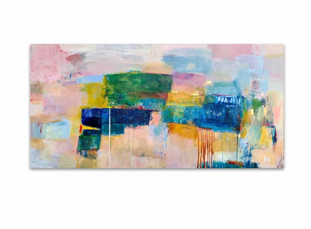 Wide abstract painting detail
